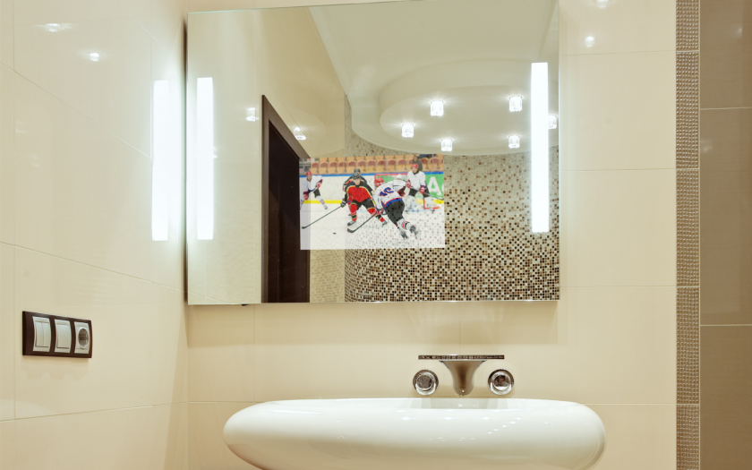 Clearview Innovations Tv Mirrors, Tv Built In Bathroom Mirror